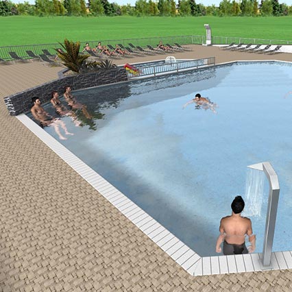 New in 2018 | Large 160 m2 bath with a massage bench and fountains